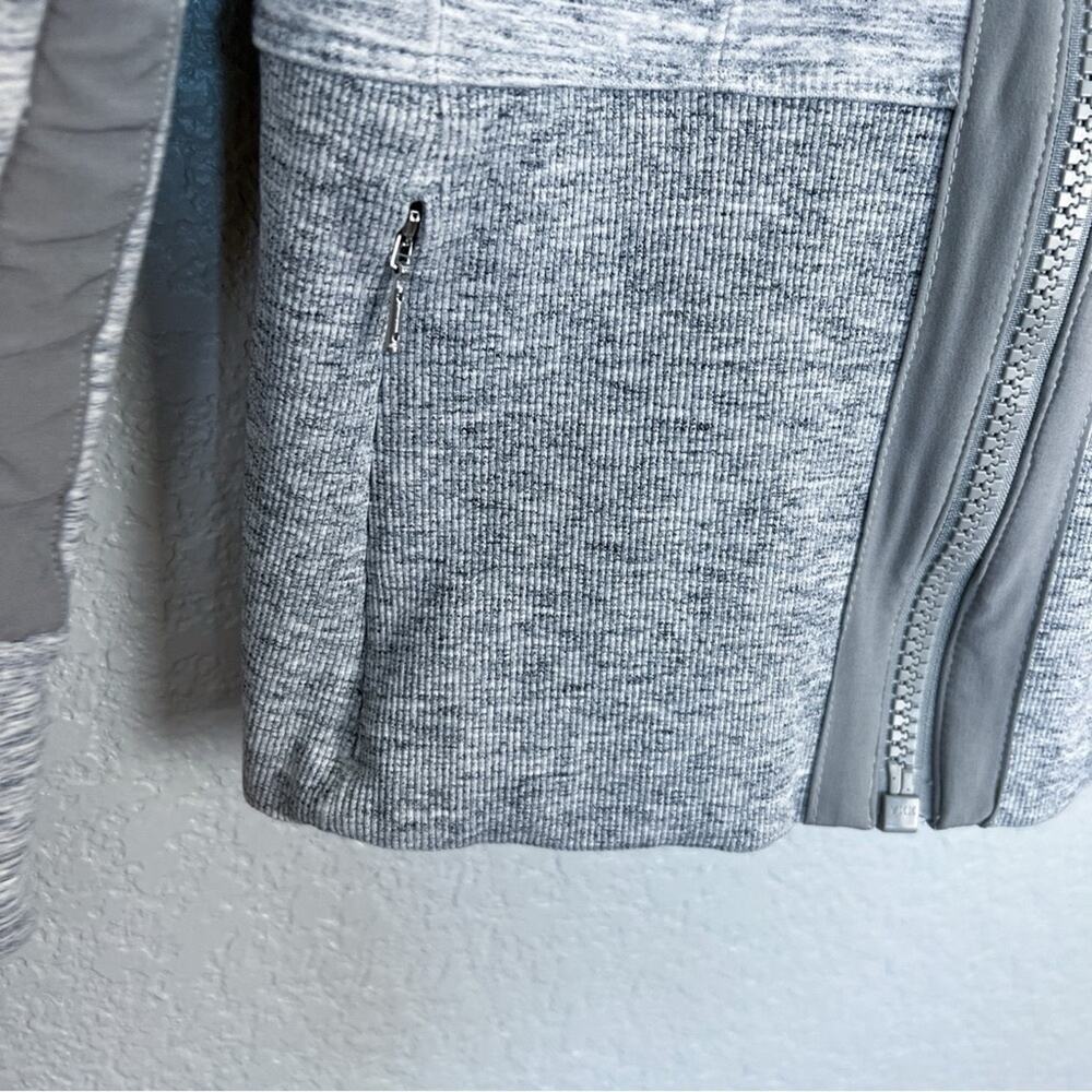 Athleta Fitted Victory Hoodie Heather Gray XS Active Outdoor Yoga Casual Grey - Picture 4 of 13